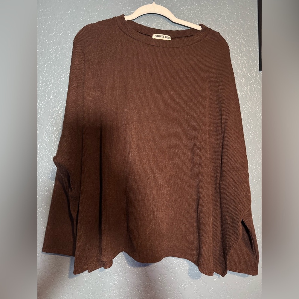 Charlotte Avery Long Sleeve Top Brown